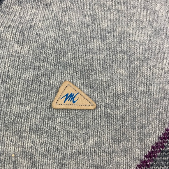 MONTE CARLO Collection Mens V Neck Angora Pullover Sweater Size Size 44 Gray - Picture 5 of 10